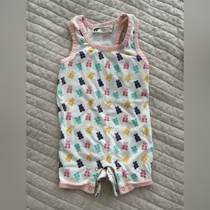 Monica and Andy gummy bear onesie!